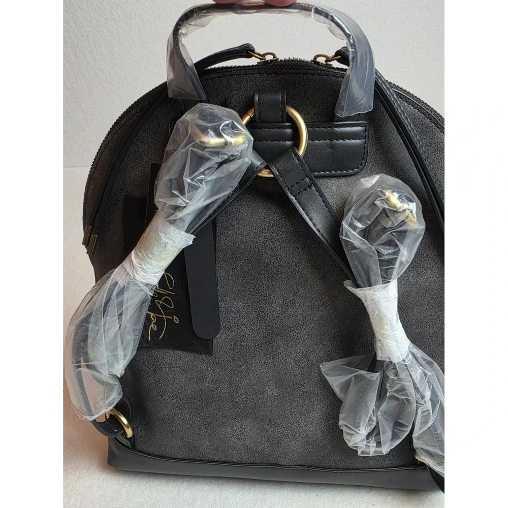 Cleobella Gypset Gray Faux Suede Embroidered Bird Backpack NWT EJ181019-GRY